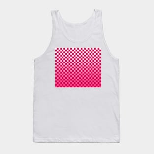 Pink Checkered Ombre Texture Tank Top